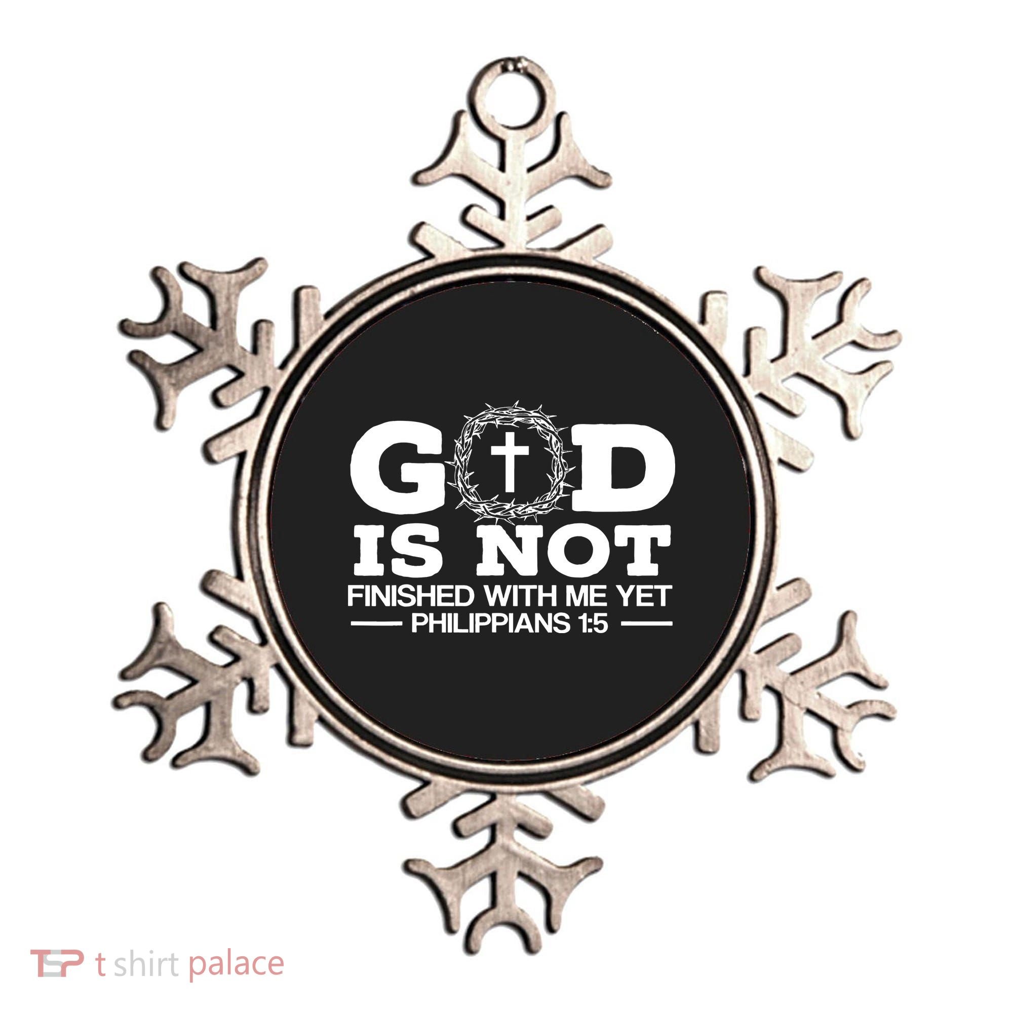 God Is Not Finished With Me Yet Christian Religious Ornament