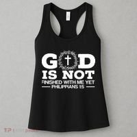 God Is Not Finished With Me Yet Christian Religious Women's Tank Top thumb 3