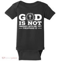 God Is Not Finished With Me Yet Christian Religious Baby Bodysuit thumb 0