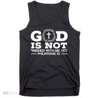 God Is Not Finished With Me Yet Christian Religious Tank Top thumb 0