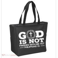 God Is Not Finished With Me Yet Christian Religious Tote Bag thumb 2