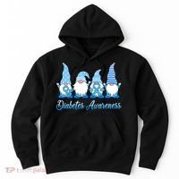 Gnomes In November We Wear Blue Diabetes Awareness Gnome Hoodie thumb 0