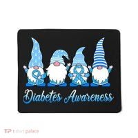 Gnomes In November We Wear Blue Diabetes Awareness Gnome Mousepad thumb 0