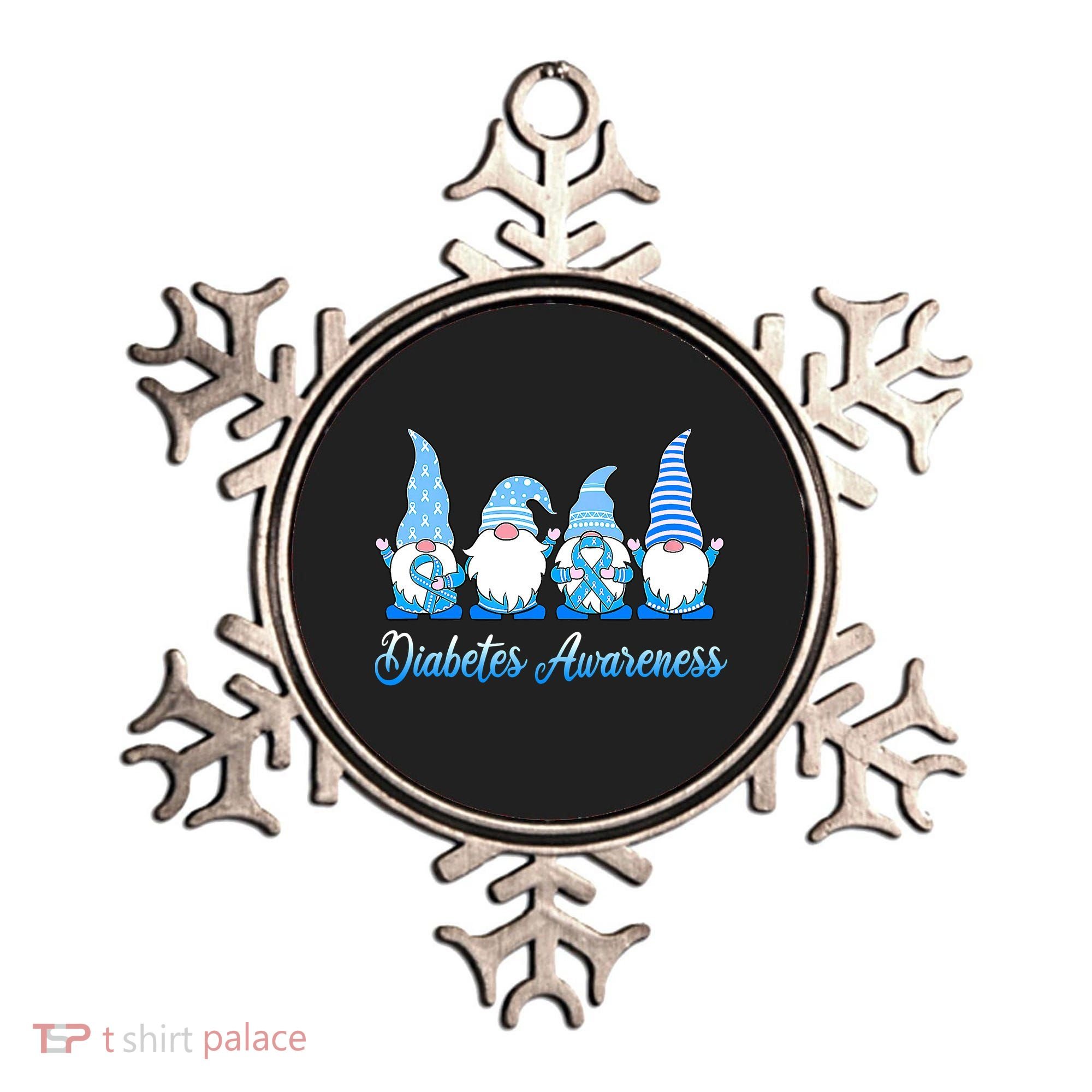 Gnomes In November We Wear Blue Diabetes Awareness Gnome Ornament