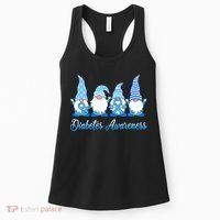 Gnomes In November We Wear Blue Diabetes Awareness Gnome Women's Tank Top thumb 0