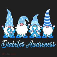 Gnomes In November We Wear Blue Diabetes Awareness Gnome Hat thumb 2