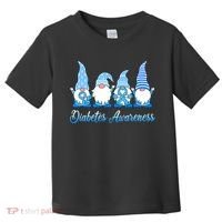 Gnomes In November We Wear Blue Diabetes Awareness Gnome Toddler T-Shirt thumb 0