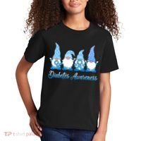 Gnomes In November We Wear Blue Diabetes Awareness Gnome Kids T-Shirt thumb 2