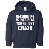 Gaslighting Is Not Real You're Just Crazy Distressed Funny Meme Toddler Hoodie thumb 0