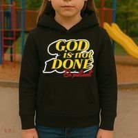 God Is Not Done Be Patient Kids Hoodie thumb 3