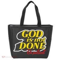 God Is Not Done Be Patient Tote Bag thumb 0