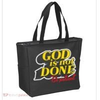 God Is Not Done Be Patient Tote Bag thumb 2