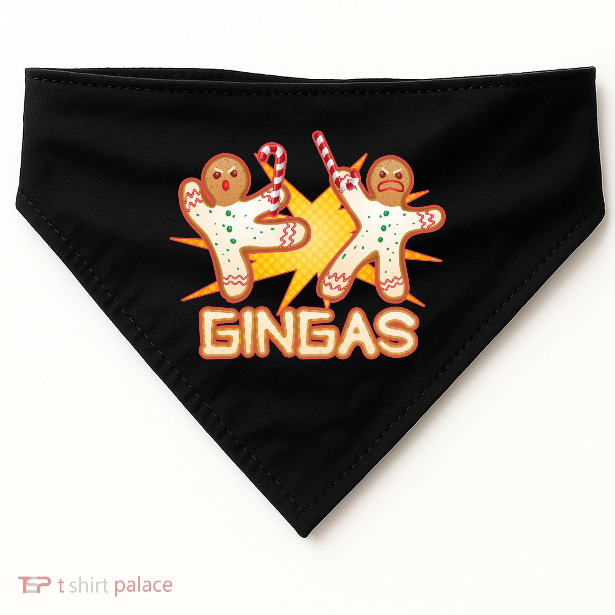 Gingas Gingerbread Ninja Men USA-Made Doggie Bandana