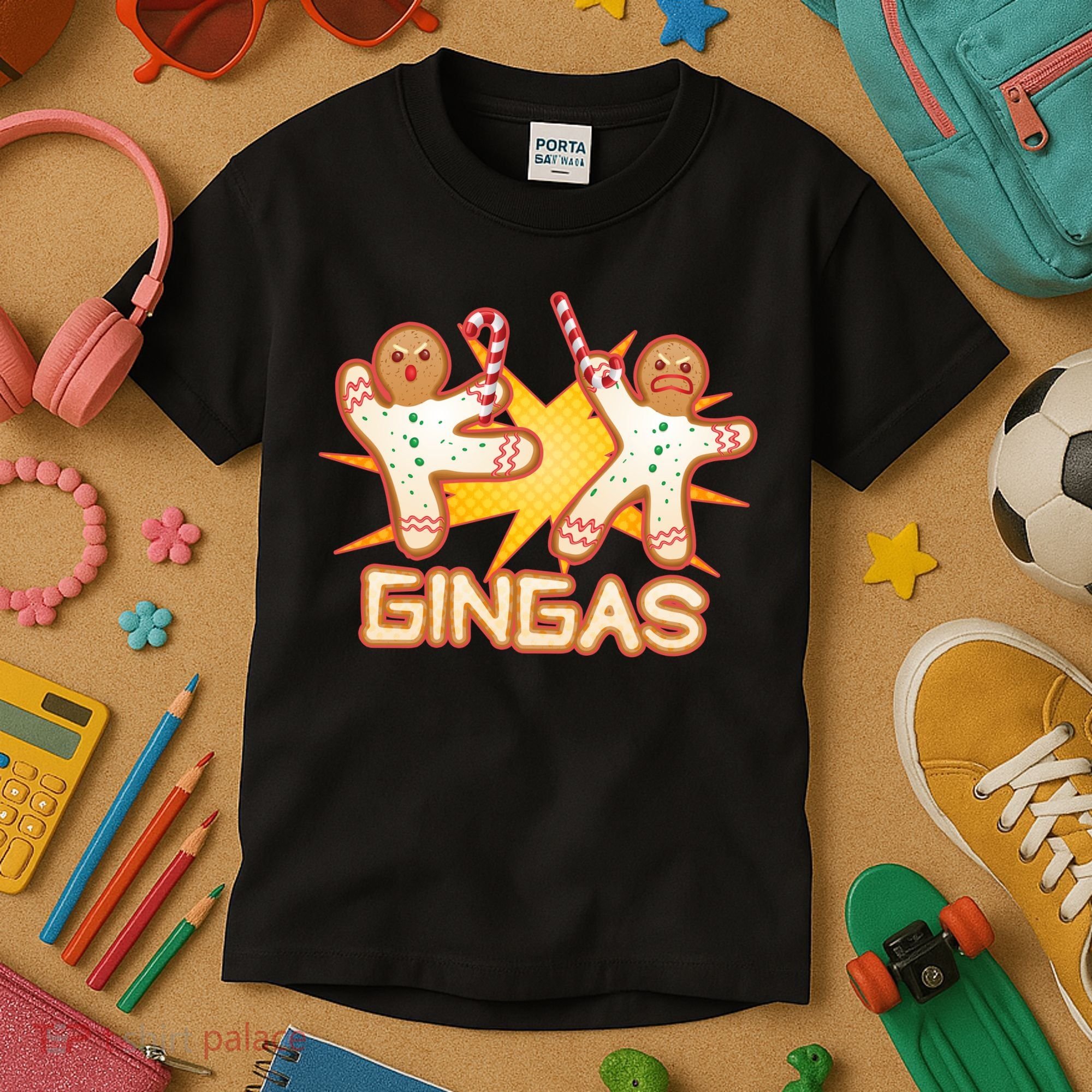 Gingas Gingerbread Ninja Men Kids T-Shirt