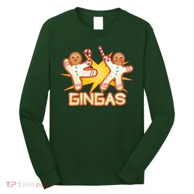 Gingas Gingerbread Ninja Men Long Sleeve Shirt