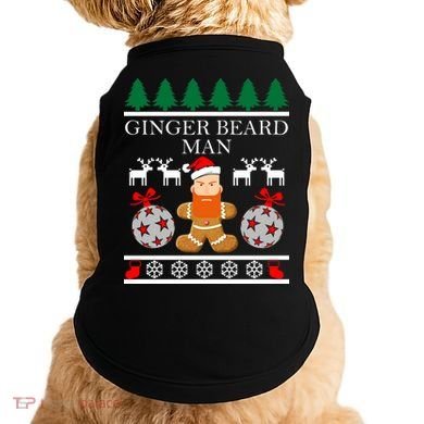 Ginger Beard Man Ugly Christmas Sweater Doggie Tank