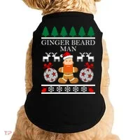 Ginger Beard Man Ugly Christmas Sweater Doggie Tank thumb 0