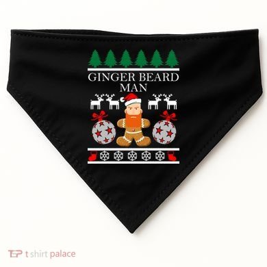 Ginger Beard Man Ugly Christmas Sweater USA-Made Doggie Bandana