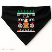 Ginger Beard Man Ugly Christmas Sweater USA-Made Doggie Bandana thumb 0