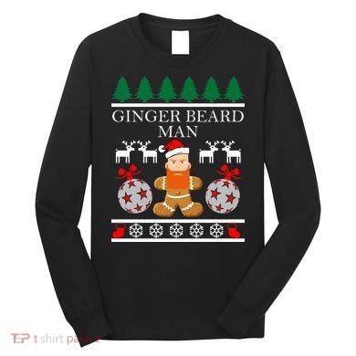 Ginger Beard Man Ugly Christmas Sweater Long Sleeve Shirt