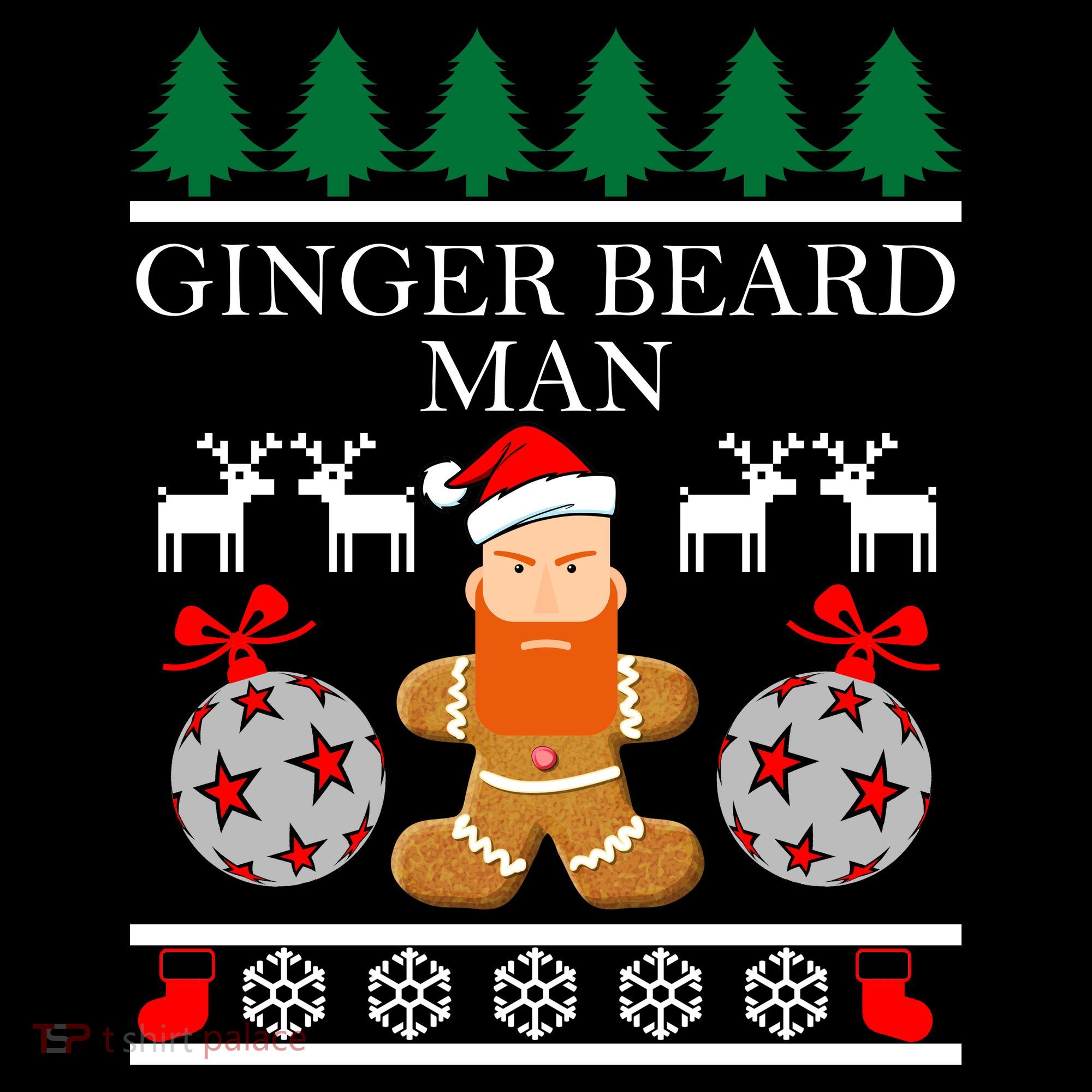 Ginger Beard Man Ugly Christmas Sweater Apron