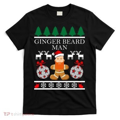 Ginger Beard Man Ugly Christmas Sweater T-Shirt
