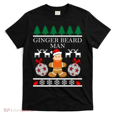 Ginger Beard Man Ugly Christmas Sweater T-Shirt