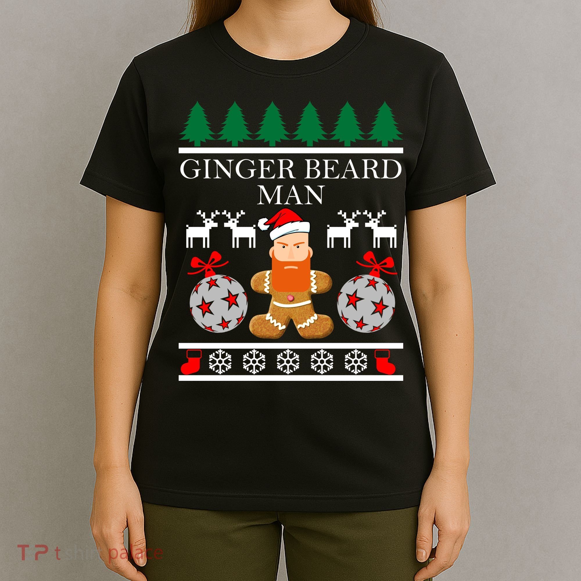 Ginger Beard Man Ugly Christmas Sweater T-Shirt