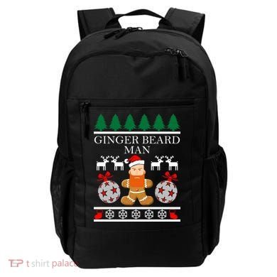 Ginger Beard Man Ugly Christmas Sweater Backpack