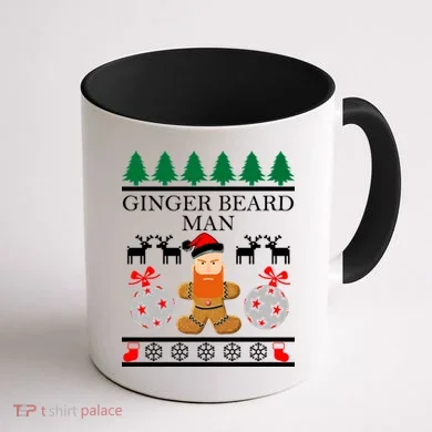 Ginger Beard Man Ugly Christmas Sweater Coffee Mug back