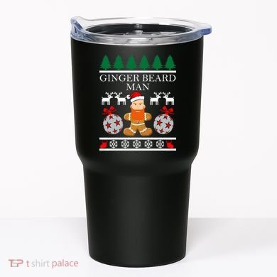 Ginger Beard Man Ugly Christmas Sweater Tumbler