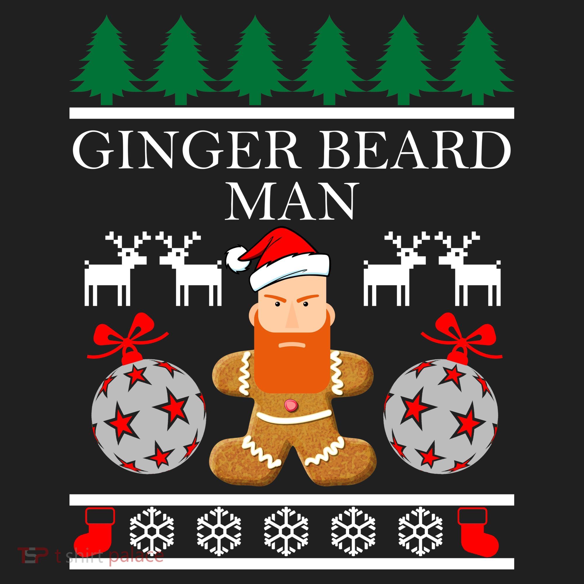 Ginger Beard Man Ugly Christmas Sweater Hat