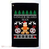Ginger Beard Man Ugly Christmas Sweater Golf Towel thumb 0