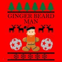 Ginger Beard Man Ugly Christmas Sweater Santa Hat thumb 1