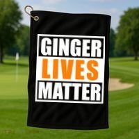 Ginger Lives Matter Funny Irish St Patrick's Day Golf Towel thumb 1