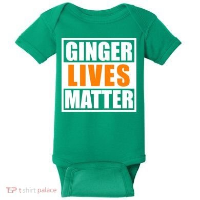 Ginger Lives Matter Funny Irish St Patrick's Day Baby Bodysuit