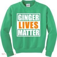 Ginger Lives Matter Funny Irish St Patrick's Day Kids Sweatshirt thumb 0