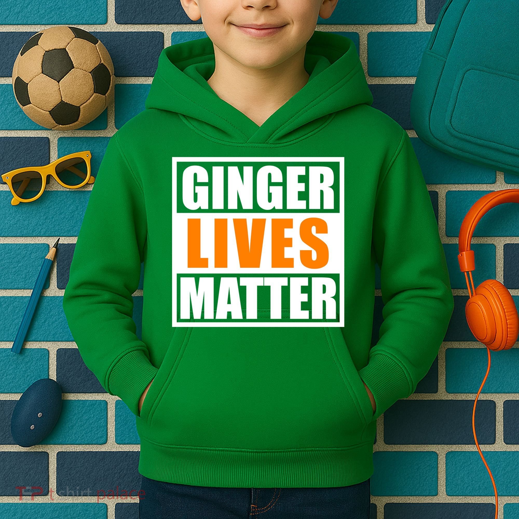 Ginger Lives Matter Funny Irish St Patrick's Day Kids Hoodie