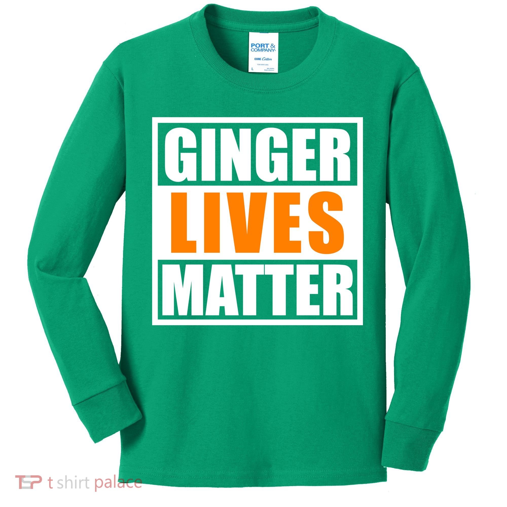 Ginger Lives Matter Funny Irish St Patrick's Day Kids Long Sleeve Shirt