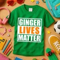 Ginger Lives Matter Funny Irish St Patrick's Day Kids T-Shirt thumb 3
