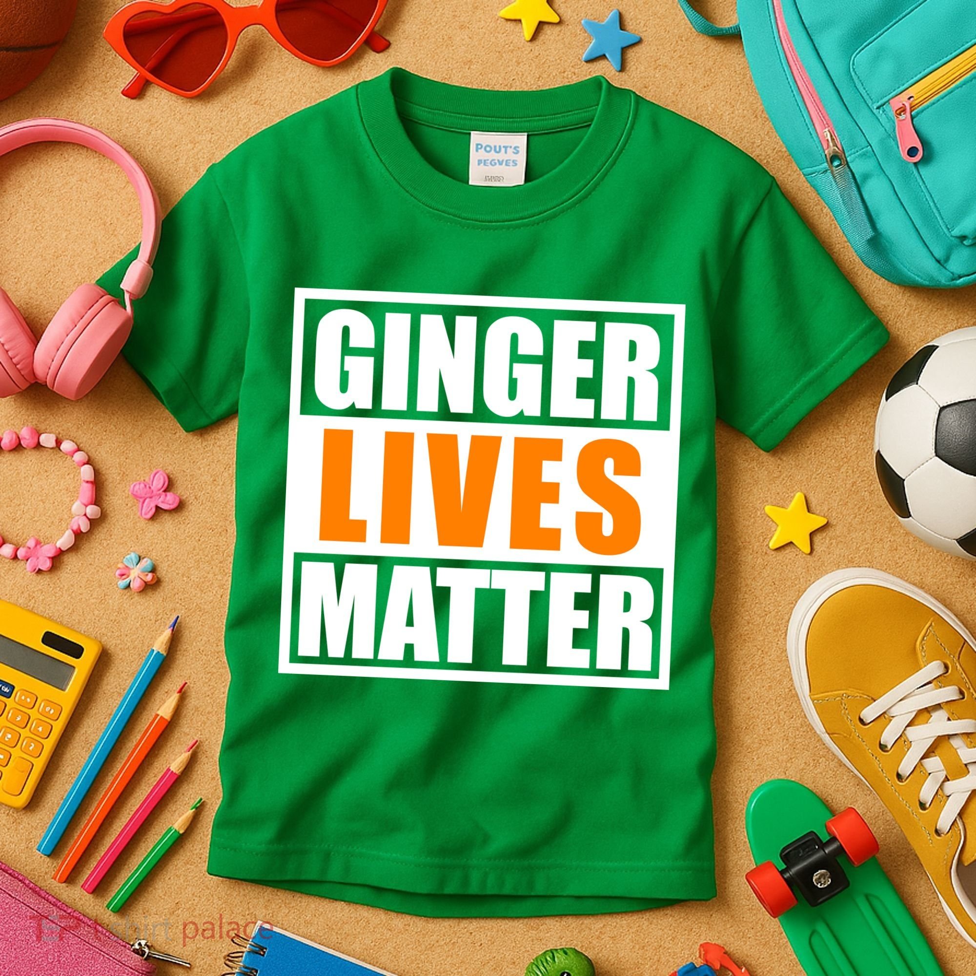 Ginger Lives Matter Funny Irish St Patrick's Day Kids T-Shirt
