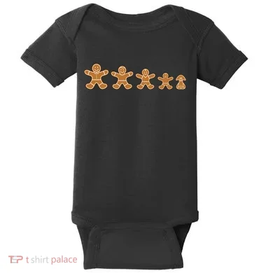 Gingerbread Man Evolution Baby Bodysuit