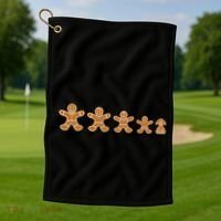 Gingerbread Man Evolution Golf Towel thumb 1