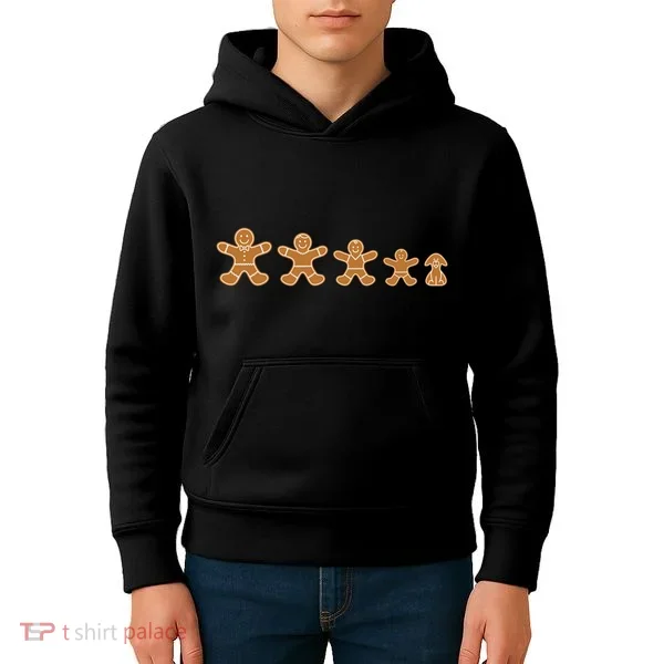 Gingerbread Man Evolution Kids Hoodie