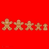 Gingerbread Man Evolution Santa Hat thumb 1