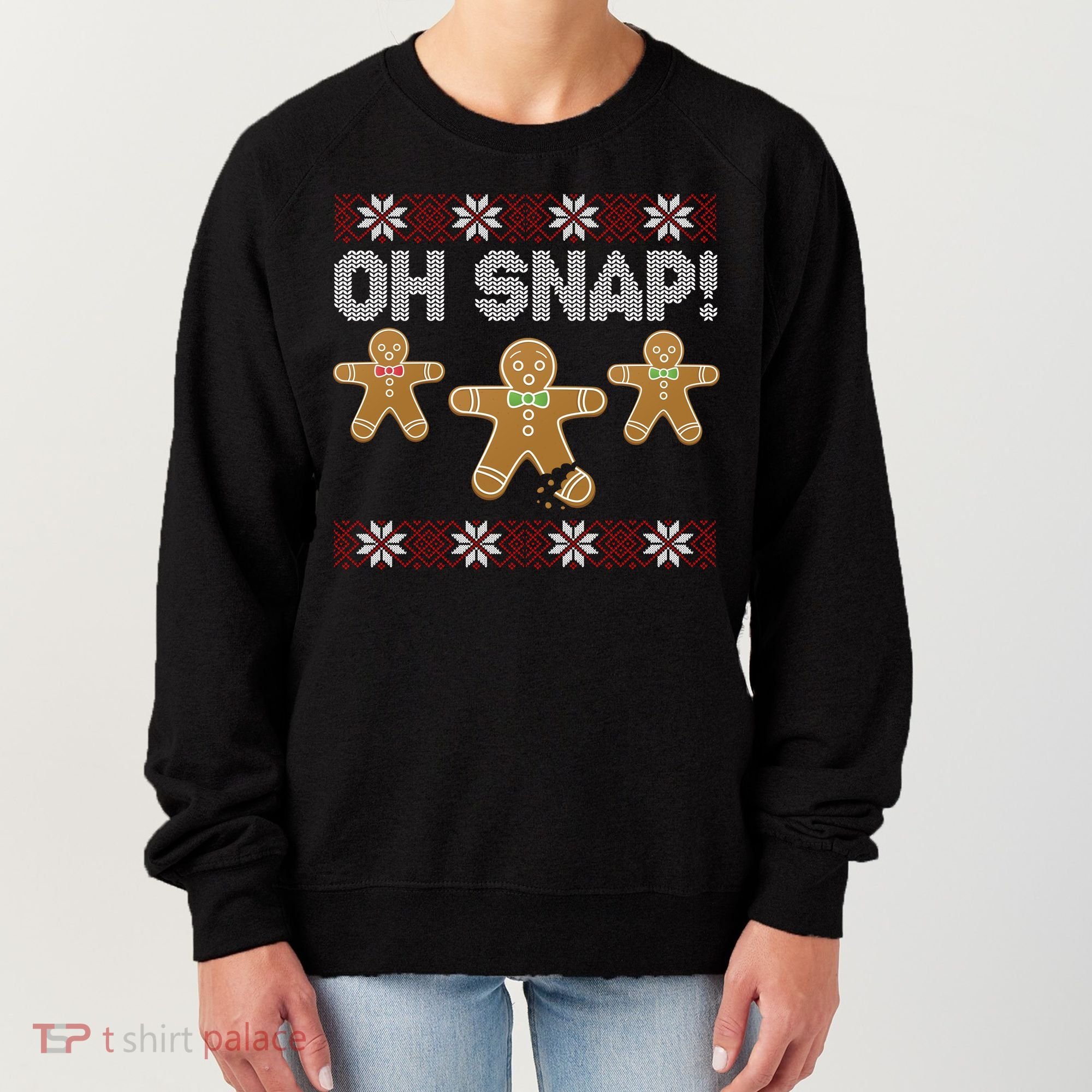 Gingerbread Oh Snap Ugly Christmas Sweater Women's Sweatshirt