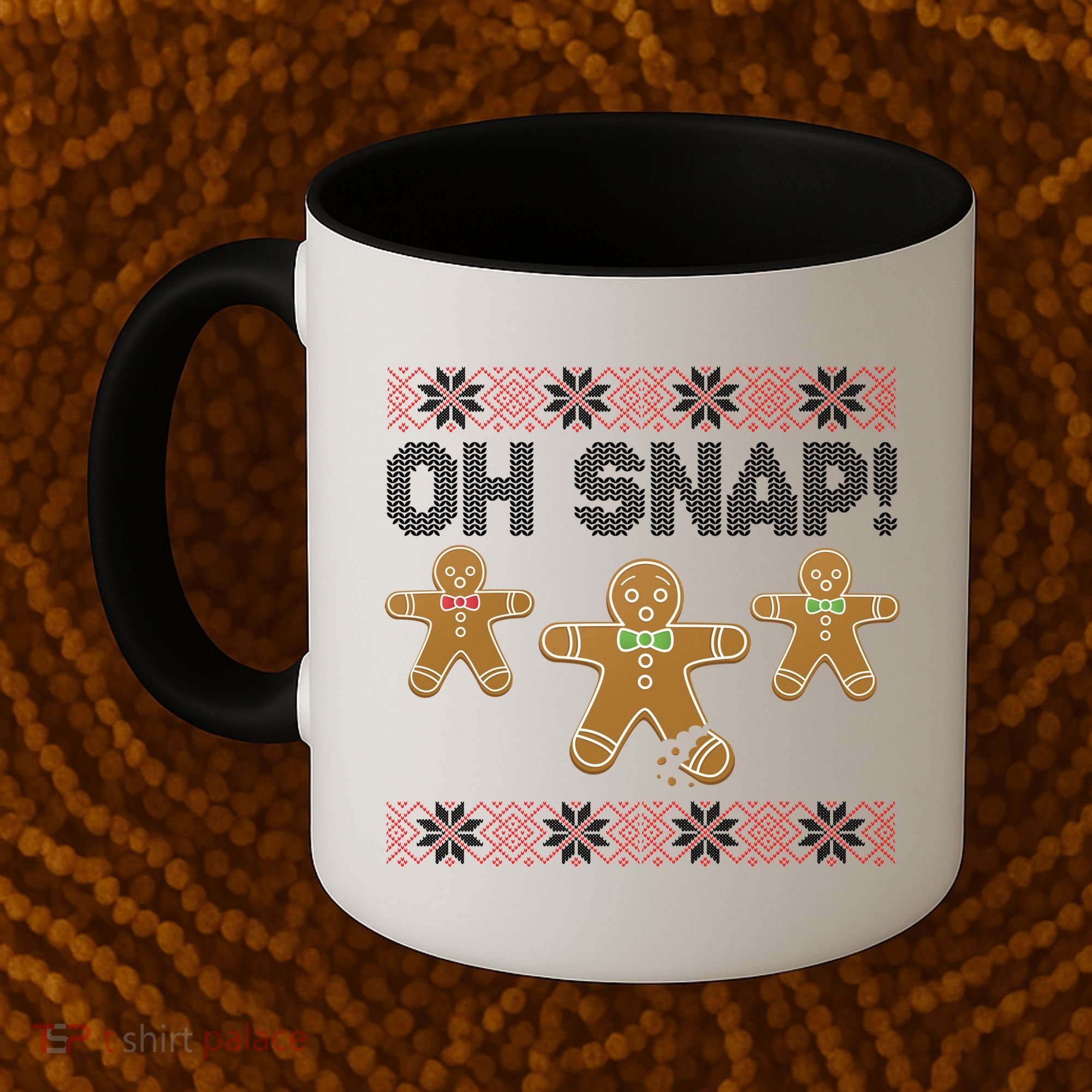 Gingerbread Oh Snap Ugly Christmas Sweater Coffee Mug