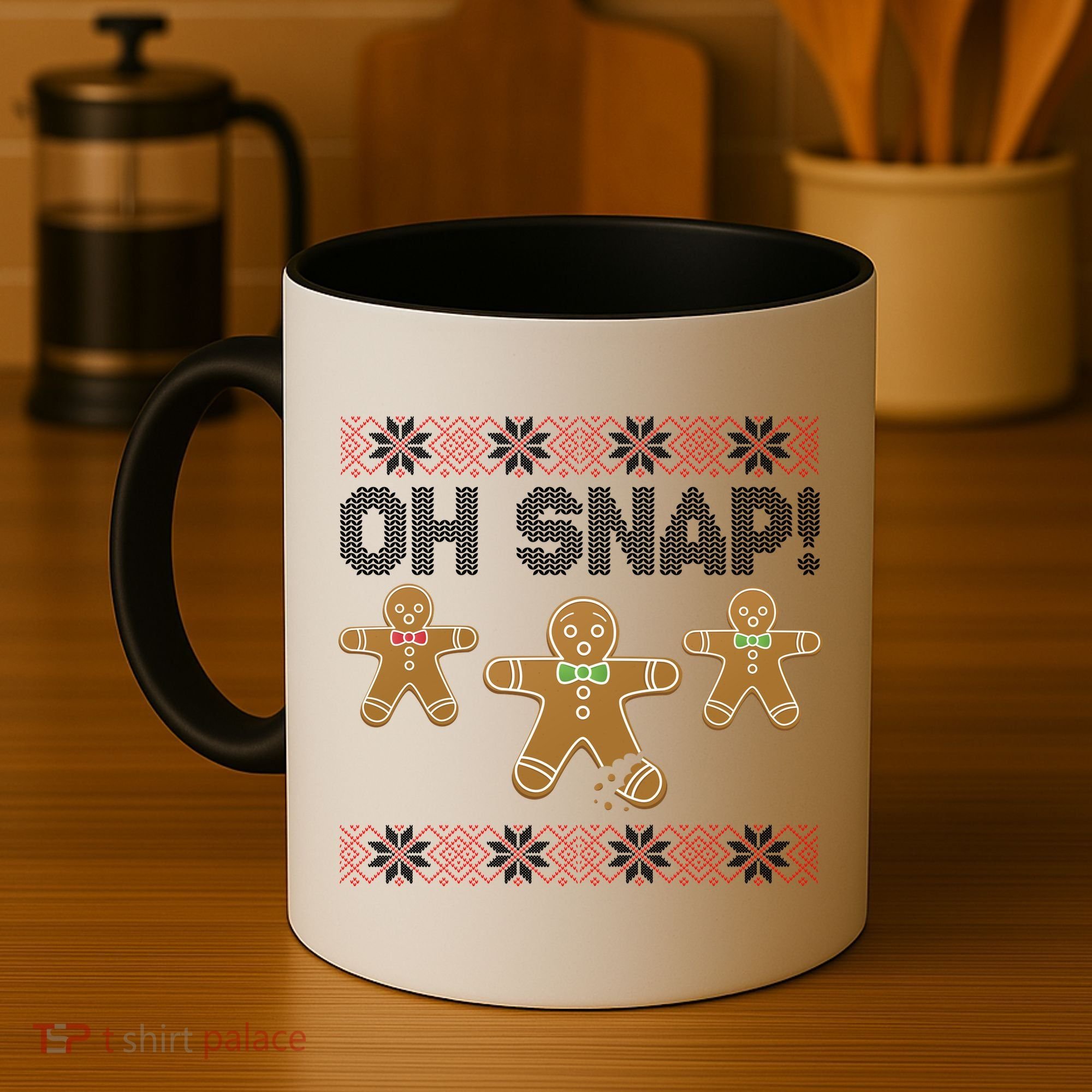 Gingerbread Oh Snap Ugly Christmas Sweater Coffee Mug