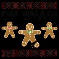 Gingerbread Oh Snap Ugly Christmas Sweater Coffee Mug thumb 5