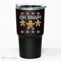 Gingerbread Oh Snap Ugly Christmas Sweater Tumbler thumb 0